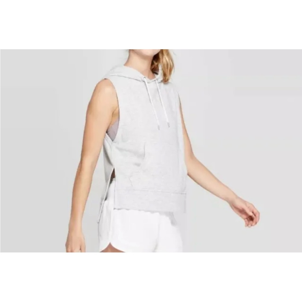C9 Champion Women's Authentic Fleece Sleeveless Heather Gray Pullover Size Lg
